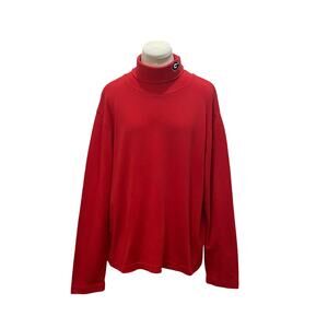 VINTAGE UGA University of Georgia Red Turtleneck Embroidered LARGE Collegiate